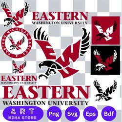 bundle logo eastern washington eagles svg eps dxf png file