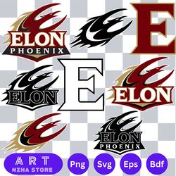 logo elon phoenix bundle ncaa svg, ncaa svg ,instant downdload