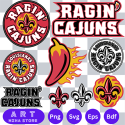 bundle logo louisiana ragin cajuns bundle ncaa svg, ncaa svg ,instant downdload