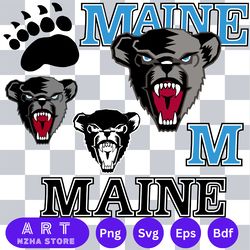 logo maine black bears bundle ncaa svg, ncaa svg ,instant downdload