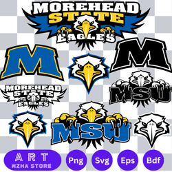 bundle logo morehead state eagles svg eps dxf png file