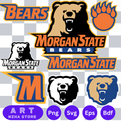 bundle logo morgan state bears svg eps dxf png file