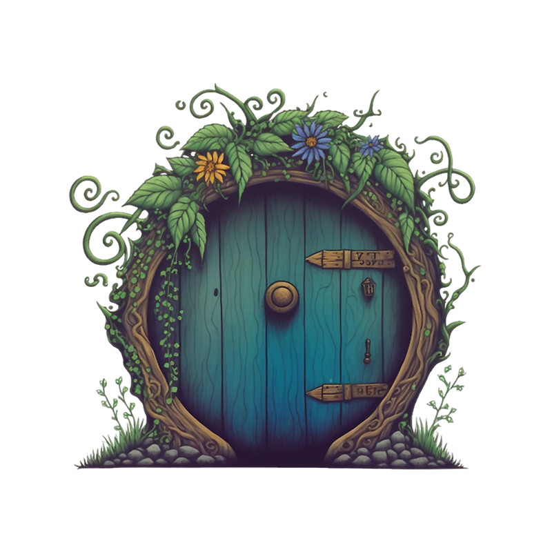 Beautiful Round Door - Black - Fantasy.png