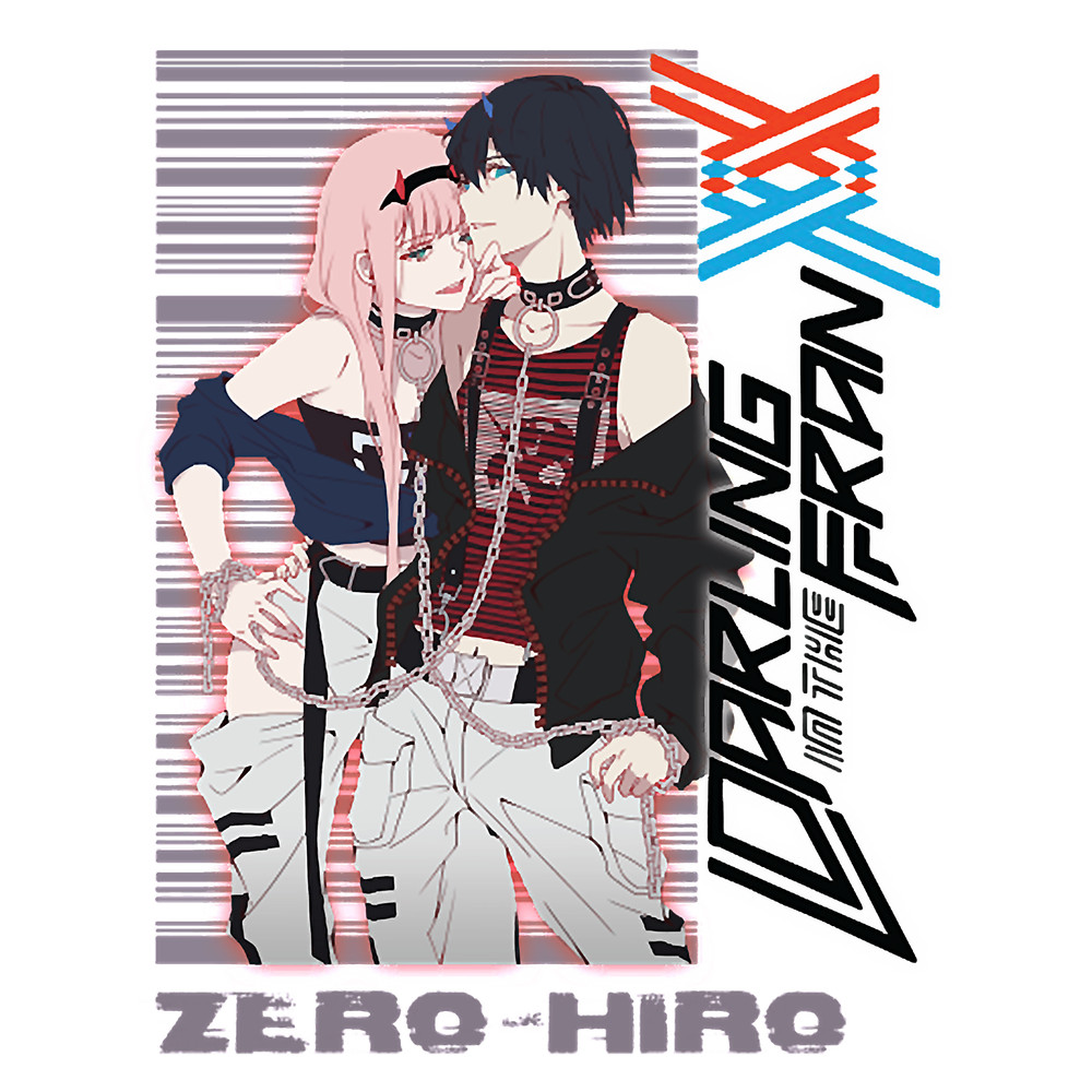Zero Two And HiroDarling In The Franxx .png