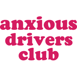 anxious drivers club , car decal
