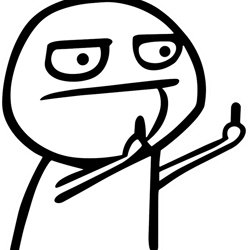 funny fuck middle finger troll face meme.