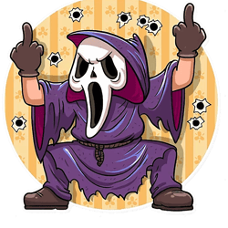 middle finger funny halloween car bumper