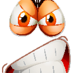 Pixel Angry Face