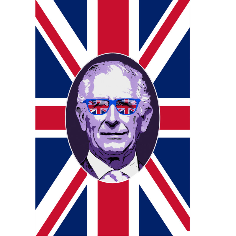 Cool King Charles III Coronation blue sunglasses.png