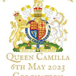 king charles iii queen camilla coronation day logo 6th may 2023