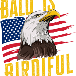 bald is beautiful 4th of july funny bald eagle american flag