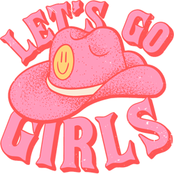 letampamp39s go girlspink cowboy cowgirl rodeo hat preppy aesthetic bachelorette partyhow