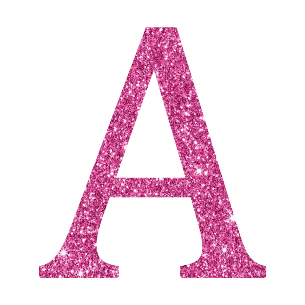 Pink Glitter Letter A.png