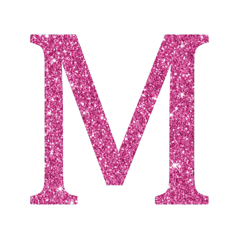 Pink Glitter Letter M Active .png