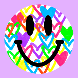 preppy heart happy face