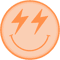 Preppy Lightning Bolt Smiley Face - Orange.png