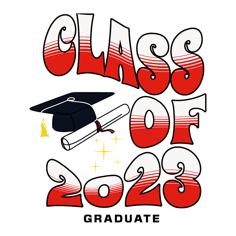 Class of 2023 Red Graduate Vintage Retro.png