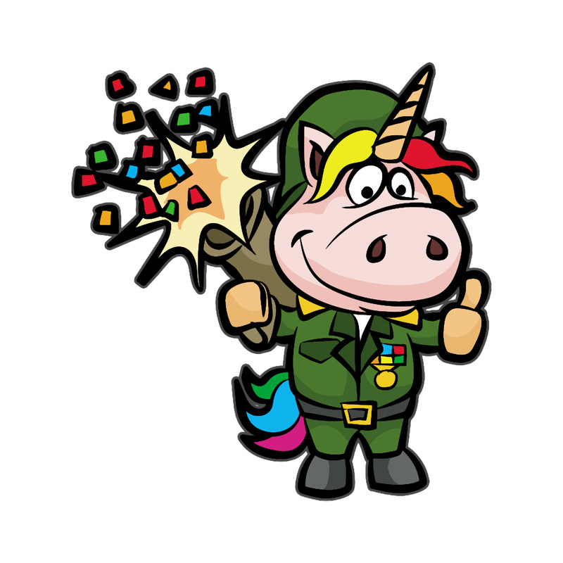 UNICORN BAZOOKA Party Military Army Birthday.png
