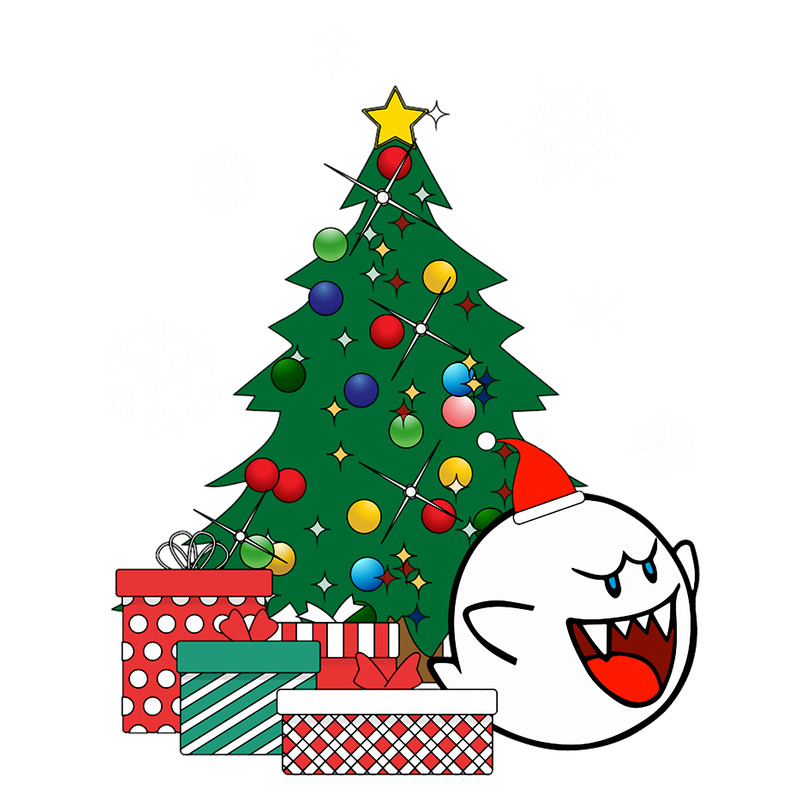 Boo Ghost Around The Christmas Tree.png