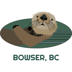 cute otter bowser, british columbia coast resident fisherman gift
