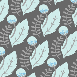 leaves and flower bud graphic