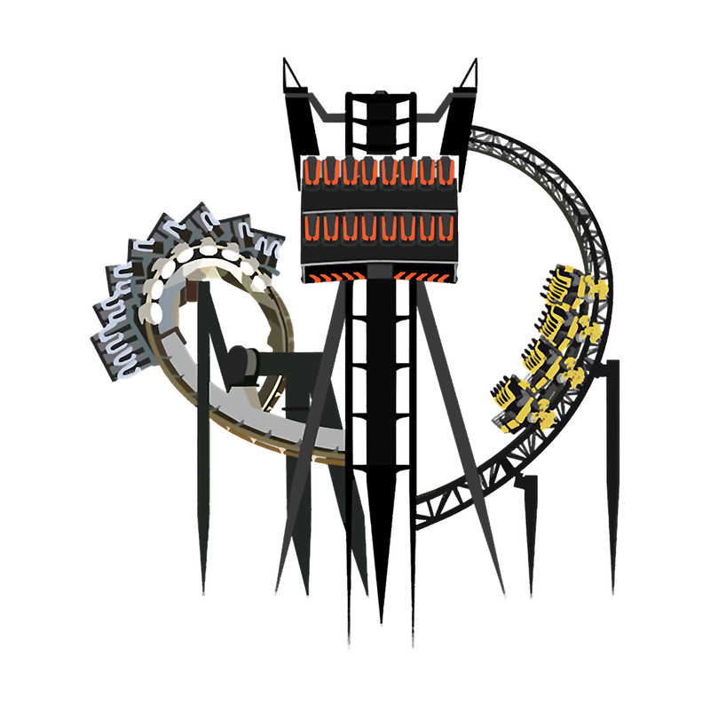 Alton Towers Staffordshire Theme Park Coaster Trio.png