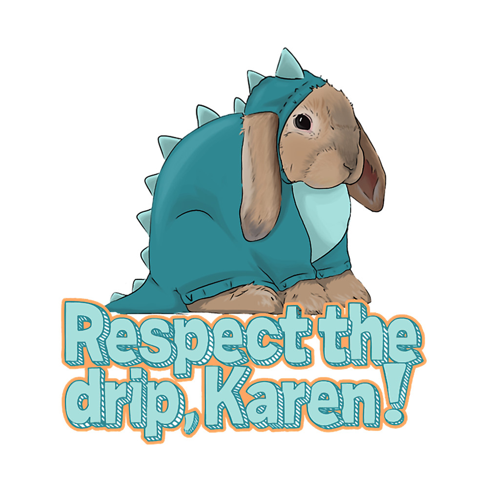 Strange Enough Special Thing Respect The Drip Karen Dinosaur Bunny Graphic Gift .png