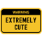 Extremely Cute - Human Warning Label In Yellow.png