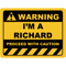 Funny Human Warning LabelSign I_M A RICHARD Sayings Sarcasm Humor Quotes.png