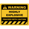 Human Warning Sign HIGHLY EXPLOSIVE PROCEED WITH CAUTION Sayings Sarcasm Humor QuotesT-Sh.png