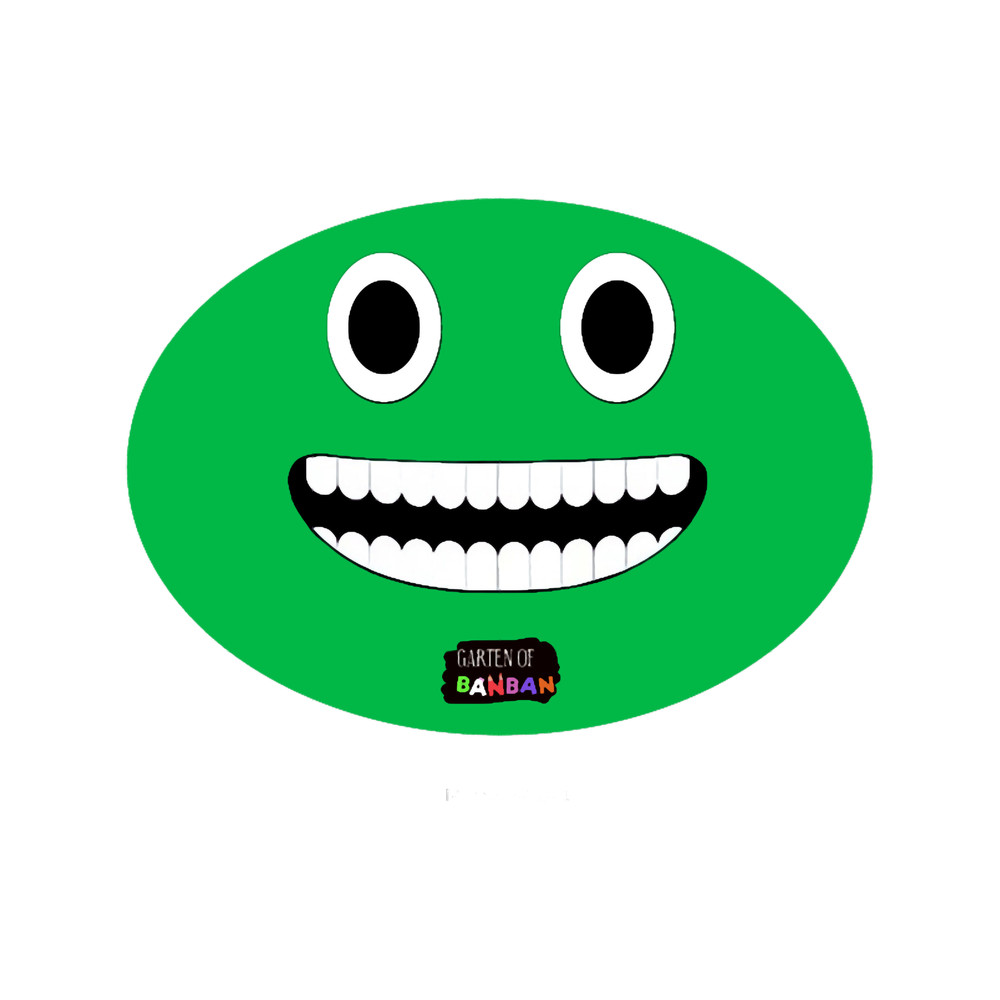 Jumbo Josh look. Garten of Banban character. Horror games 2023. Green .png