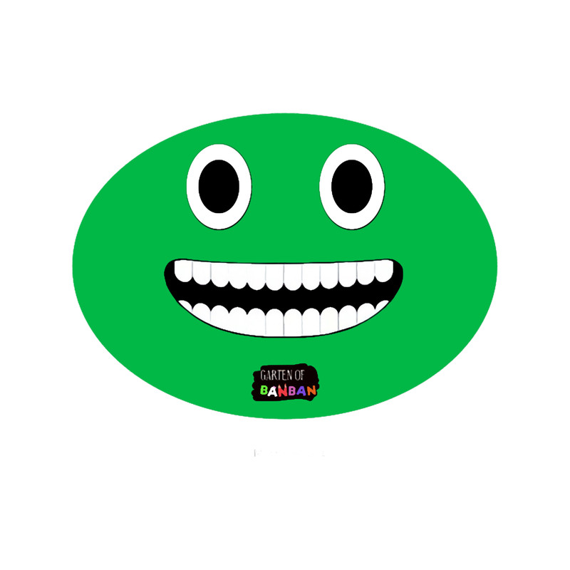 Jumbo Josh look. Garten of Banban character. Horror games 2023. Green .png