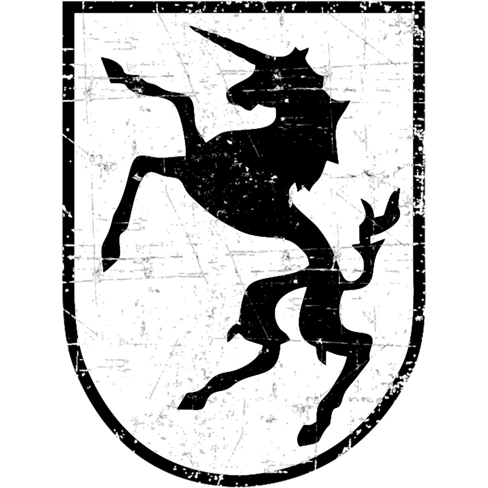 Kriegsmarine U-boat U-1195 - Prancing Unicorn - Grunge Style .png