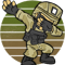 Military soldier dabbing .png