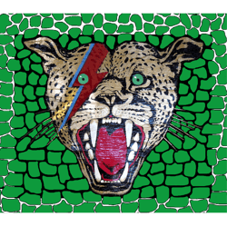 hank and trash truck(1)street walking cheetah on green, large head