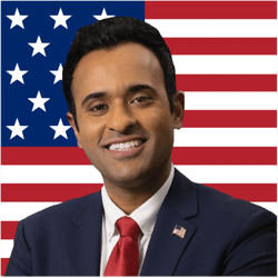 hank and trash truck(1)vivek ramaswamy for president 2024 american flag