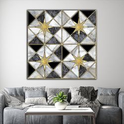 3d effect woman in hat canvas painting, stone woman canvas print, woman wall decor, woman in hat print-2