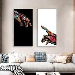 autumn tree canvas painting, tree canvas print, wood art, landscape wall art, colorful canvas art, canvas print