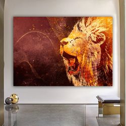 banksy canvas, graffiti painting, lion painting, lion pop art print, graffiti wall art, graffiti poster, canvas wall dec