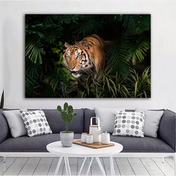 colorful elephant canvas print, contemporary home decor, colorful elephant painting, animal painting, elephant wall art