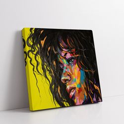 moon canvas painting, full moon canvas print, crescent canvas painting, half moon painting, space home decor, moon phase