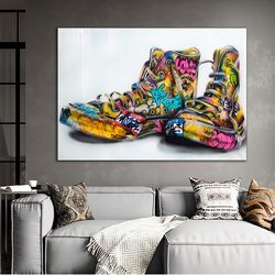 rose-haired woman canvas painting, lady with floral body canvas print, woman with flower head, abstract woman home decor