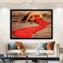 white horses canvas wall art, animal art, animal wall decor, horses canvas print wall art, race of horses painting on ca