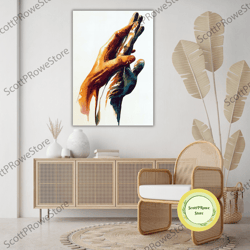 couple holding hands canvas print, romantic lovers artwork, gift for couples, wall art print, love decor, framed canvas