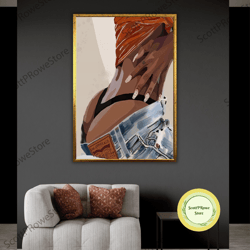erotic canvas print, sexy artwork, nude bedroom decor, sensual wall art, erotic female figure, erotic art print, framed