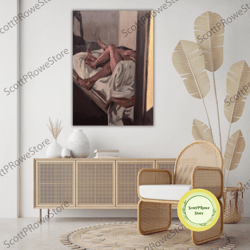 naked couple painting, romantic artwork, sensual canvas print, intimate artprint, framed canvas ready to hang