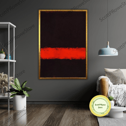 black red mark rothko art, abstract canvas print, modern wall art, contemporary decor