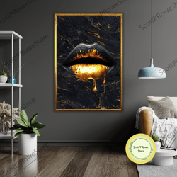 erotic lips art canvas, lips wall decor, modern art, erotic lips gift, erotic home decor
