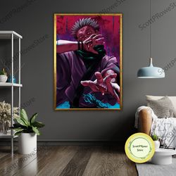 high-quality jujutsu kaisen canvas, anime art, home decor, wall hanging, japanese manga