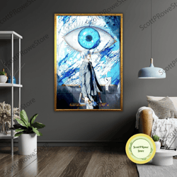 jujutsu kaisen anime art canvas, home decor, wall art, japanese manga, room decoration